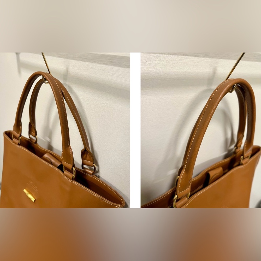 Longchamp Small Leather Tote | Brown - Picture 12 of 15